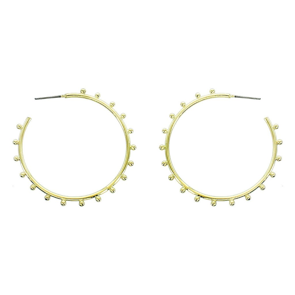 Panacea 14k Gold Plated Stud Post Hoop Earrings 17$